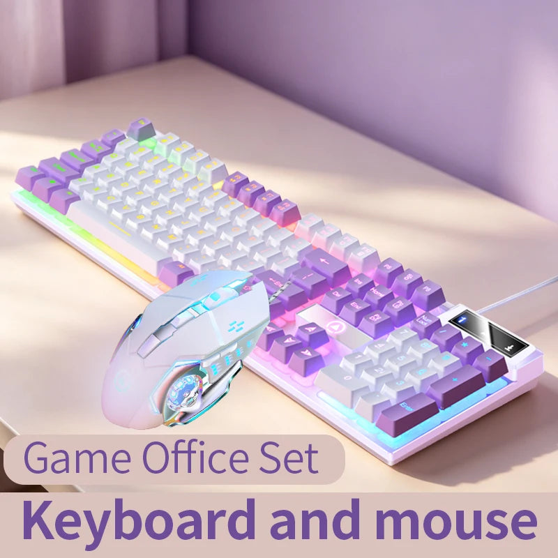 Gaming  Keyboard and Mouse Wired Combo Set,Computer Laptop Desktop Office PC Accessories
