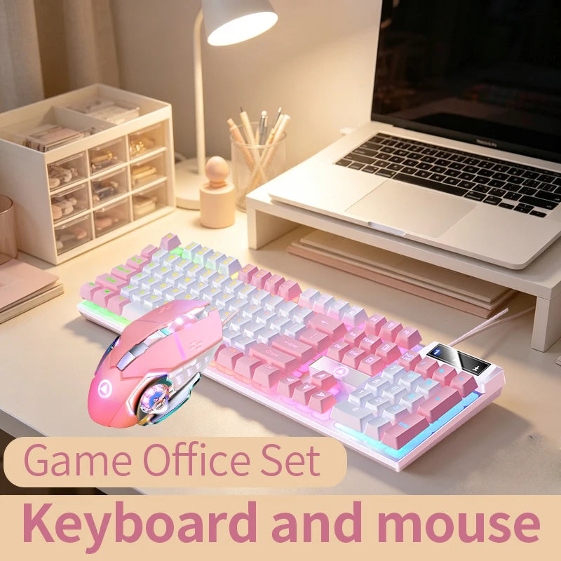Gaming  Keyboard and Mouse Wired Combo Set,Computer Laptop Desktop Office PC Accessories