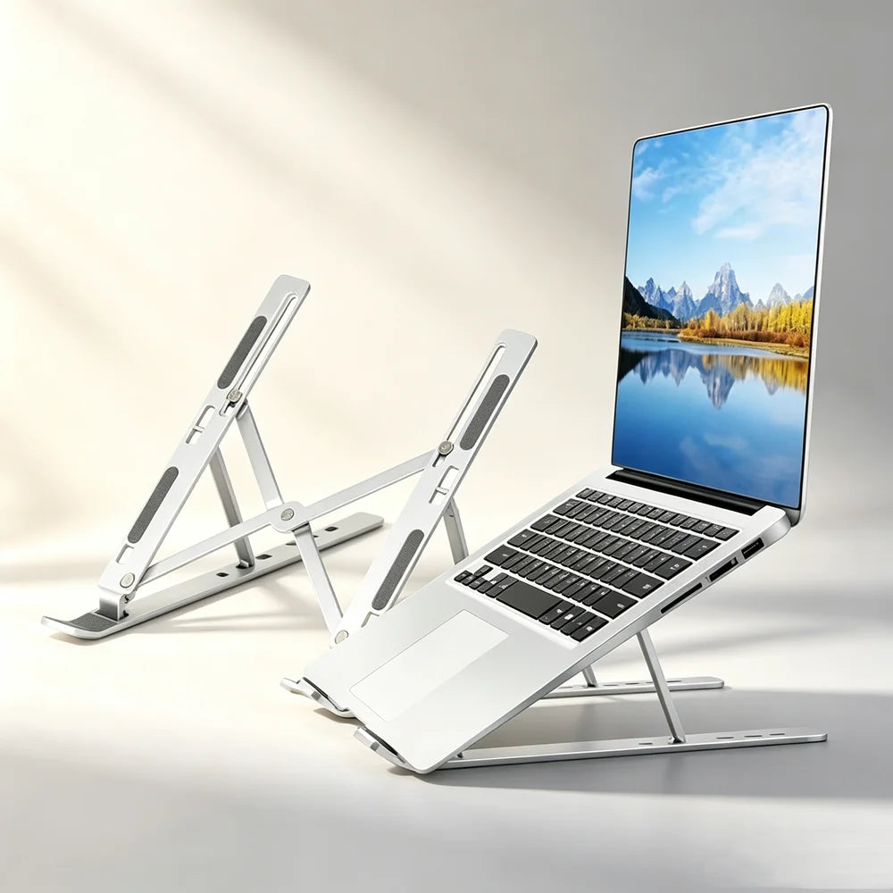 Aluminum Portable Laptop Stand Holder Accessories Macbook Air Pro Notebook Support Computer Bracket Foldable Lap Top Base for Pc