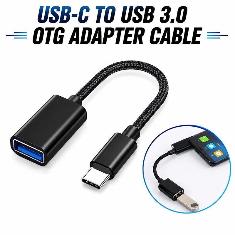 Mobile Phone Computer Accessories Type C To USB OTG Cable Adapter For MacBook Xiaomi iPad Travel Phone Adapter Transmission Tool
