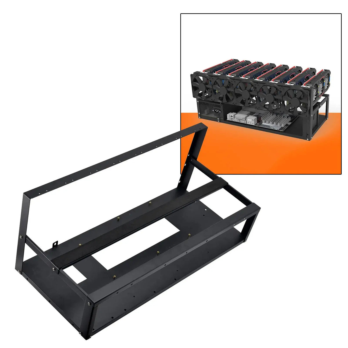 6/8 GPU Rig Rack Computer Case Miner, Accessories Tools Only