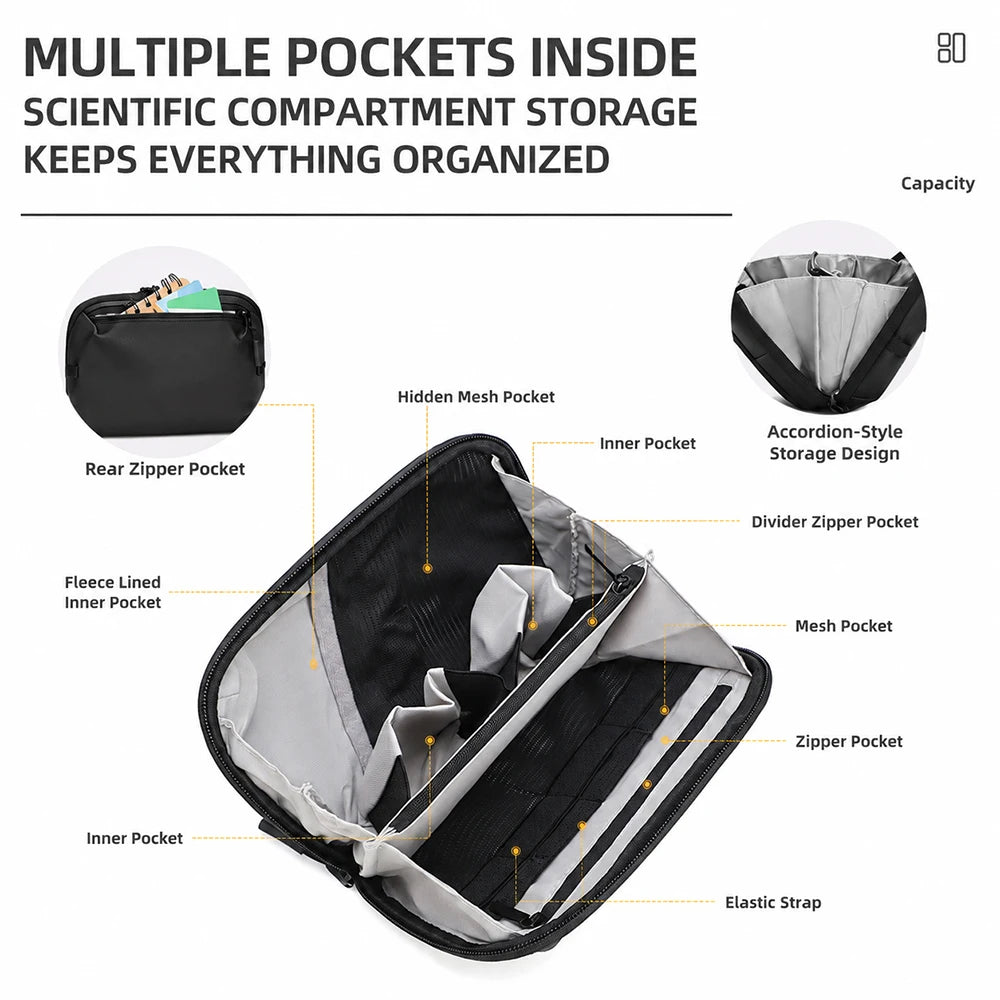 Electronic Accessories Bag Travel Cable Organizer Bag Portable Digital Storage Case Tech Organizer Pouch For Charger Earphone