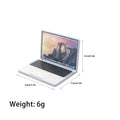 Cute Simulation 1:12 Mini Laptop Computer Dollhouse Miniature Alloy Crafts Dollhouse Decoration For Doll House DIY Accessories