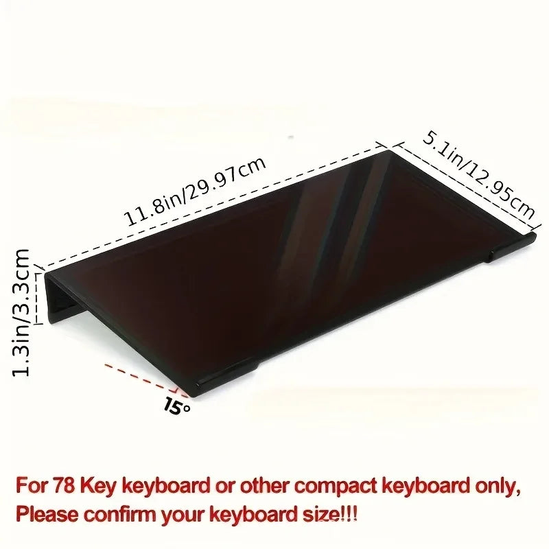 1pc Acrylic Keyboard Stand, Compact Desktop Lifter for Keyboard and Mini PC, Mixed Color, Uncharged, Durable Material