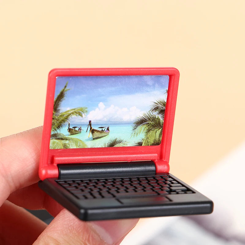 2pcs Dollhouse Miniature Modern Computer Model Furniture Accessories For Doll House Decor Pretend Play Toys