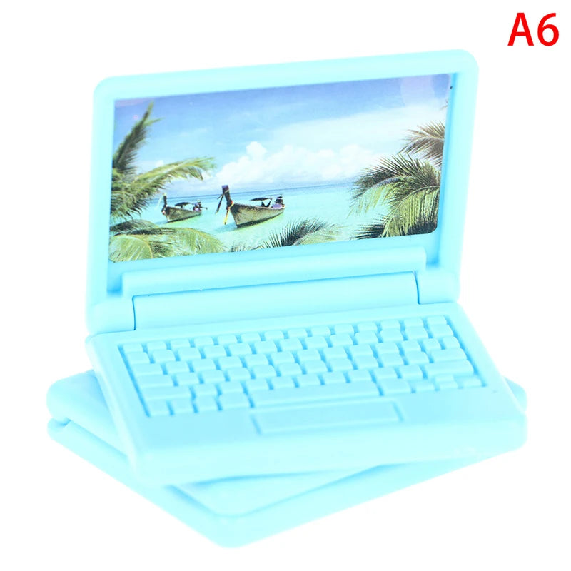 2pcs Dollhouse Miniature Modern Computer Model Furniture Accessories For Doll House Decor Pretend Play Toys