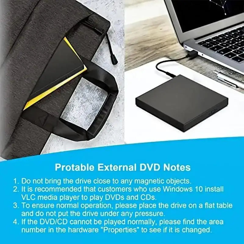 USB 3.0 External CD DVD Drive For Laptops PC MacBook Computer Portable Optical Drive Player For Office Home Computer Accessories