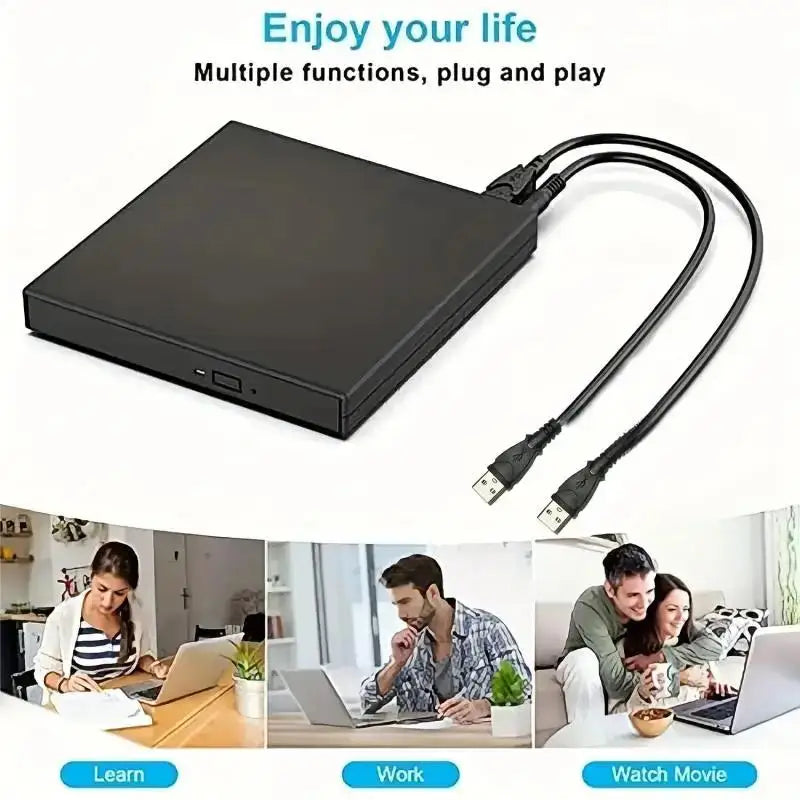 USB 3.0 External CD DVD Drive For Laptops PC MacBook Computer Portable Optical Drive Player For Office Home Computer Accessories