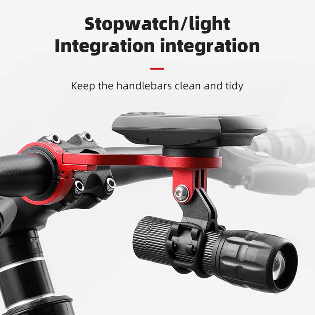 Computer Holder Lamp Support Rack Aluminum Alloy Bike Stem Extension Computer Mount Accessories for IGS Bryton CATEYE